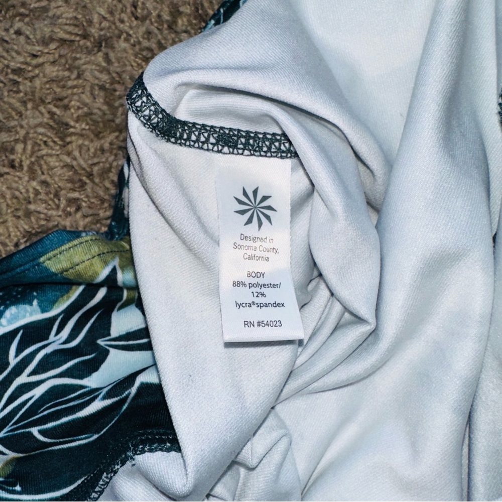 Athleta Floral Leggings XL Workout Yoga High Rise Mesh Chaturanga 7/8 Tight - Picture 13 of 13
